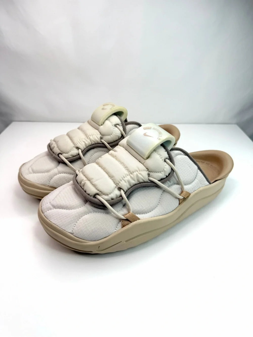 Nike Tan Offline 3.0 Mule Photon Dust Rattan Quilted Slide Sandal